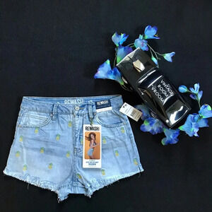 Rewash NWT High Rise Pineapple Jean Shorts Various Sizes